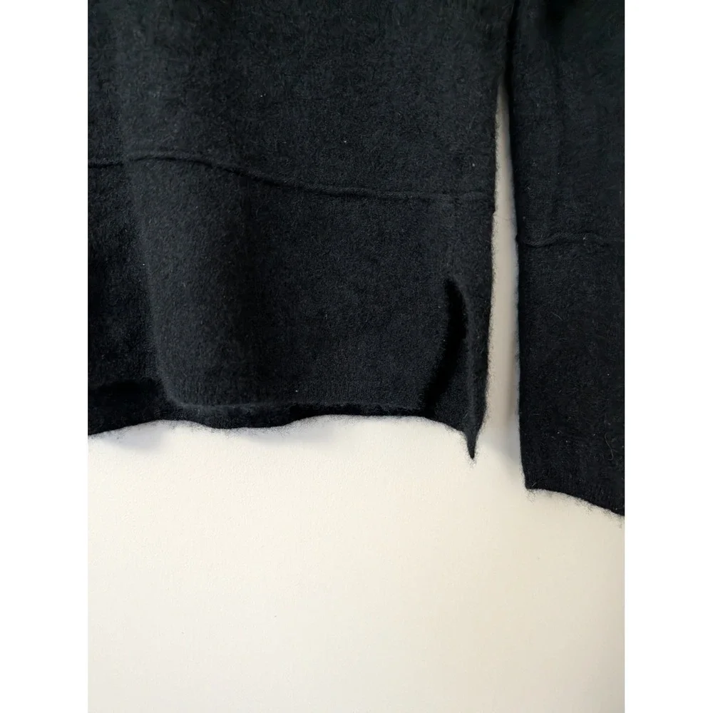Vince Black 100%‎ Cashmere V-Neck Raglan Sweater Side Slit XS